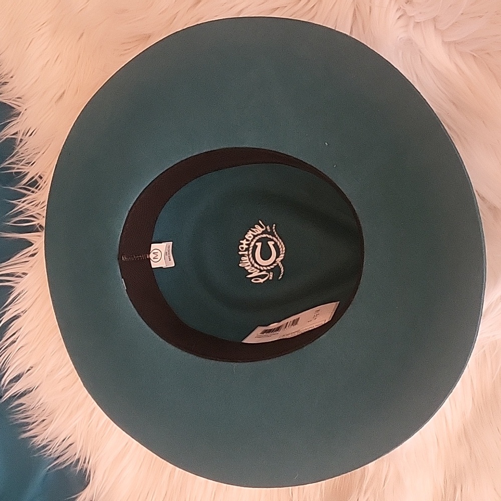 Charlie 1 Horse "Highway" Beautiful Teal Hat. Reasonable Offers Accepted. - Picture 2 of 3